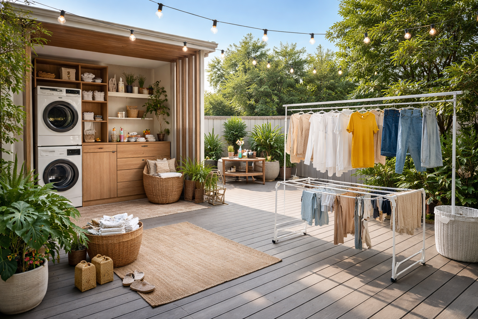 منشر ملابس عملي — Practical Industrial Clothes Drying Solutions