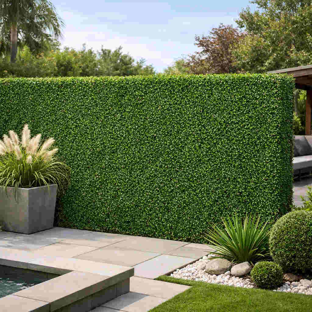 Low Maintenance Yards with Artificial Hedges
