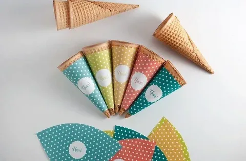 Custom Cone Sleeves for Ice Cream Branding